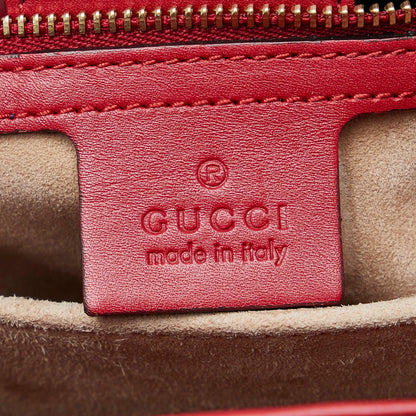 Gucci Sylvie Web Top Handle Satchel Red