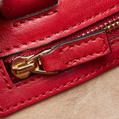 Gucci Sylvie Web Top Handle Satchel Red