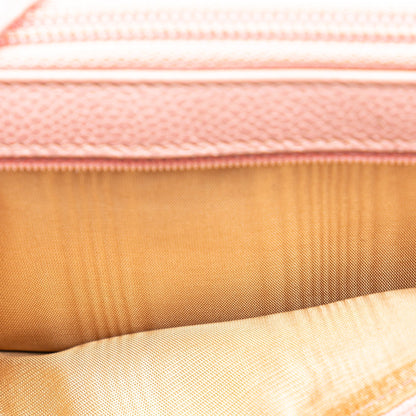 Chanel CC Caviar Continental Zip Wallet Pink