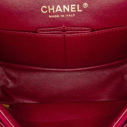 Chanel 2.55 Reissue Mini Quilted Jersey Double Flap Red
