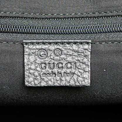 Gucci Guccissima Trimmed Suede Boston Bag Black