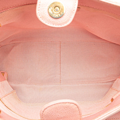 Chanel Caviar Petite Shopping Tote Pink
