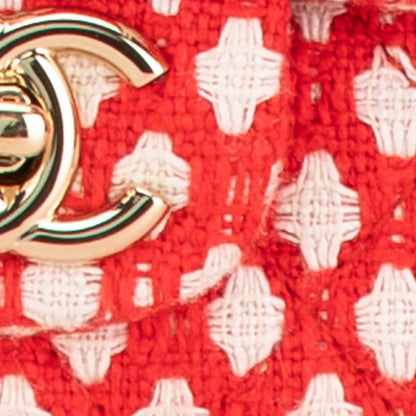 Chanel Jumbo Tweed Double Flap Red