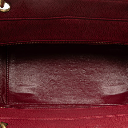 Chanel Caviar Grand Shopping Tote Red