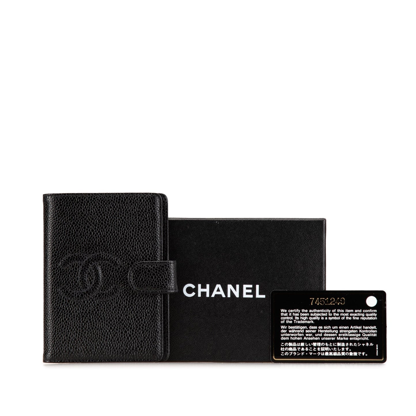Chanel Mini Caviar Agenda Cover Black