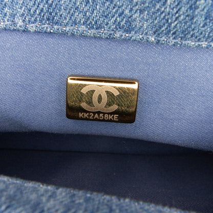 Chanel Mini Rectangular Denim Mood Flap Blue