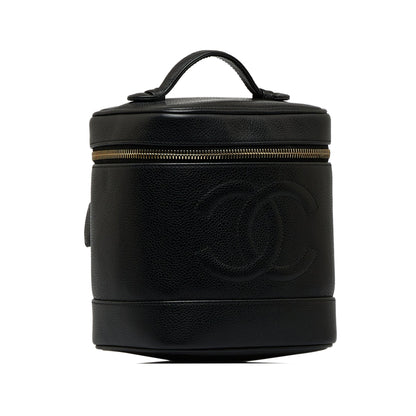 Chanel CC Caviar Vanity Bag Black
