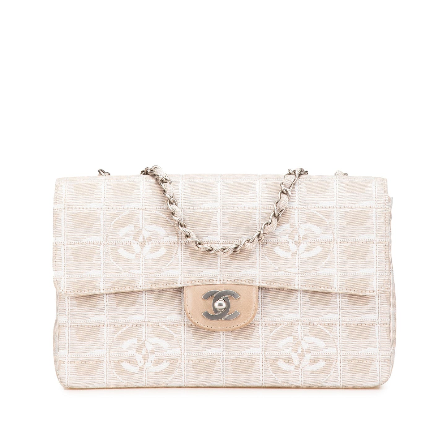 Chanel Medium New Travel Line Nylon Single Flap Brown