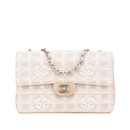Chanel Medium New Travel Line Nylon Single Flap Brown
