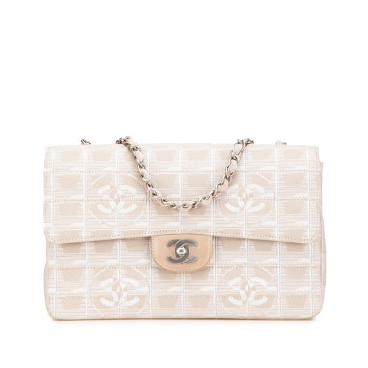 Chanel Medium New Travel Line Nylon Single Flap Brown