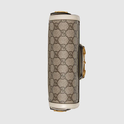 Gucci Horsebit 1955 Mini Bag White Leather