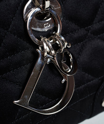Christian Dior Black Cannage Top Handle Bag GHW  AGL1036