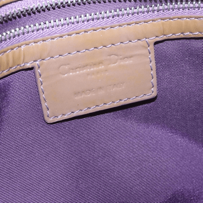 CHRISTIAN DIOR Canage Shoulder Bag Patent Leather Brown Auth rd1612