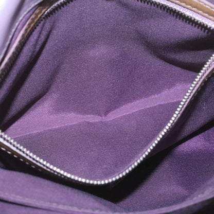 CHRISTIAN DIOR Canage Shoulder Bag Patent Leather Brown Auth rd1612