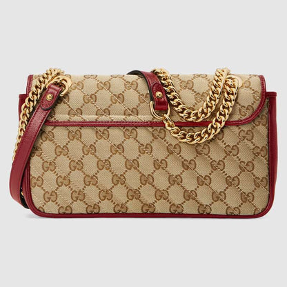 Gucci GG Marmont Medium Shoulder Bag Red Leather