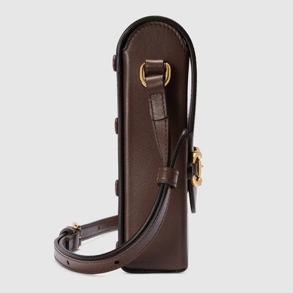 Gucci Horsebit 1955 Mini Bag Brown Leather