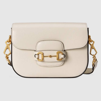 Gucci Horsebit 1955 Mini Bag White Leather
