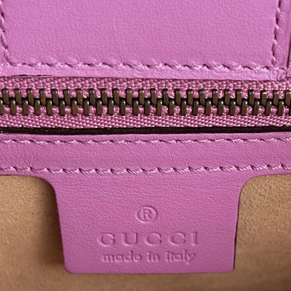 Gucci Small GG Marmont Top Handle Purple Bag