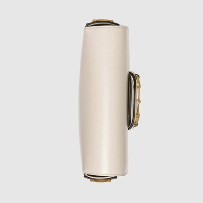 Gucci Horsebit 1955 Mini Bag White Leather