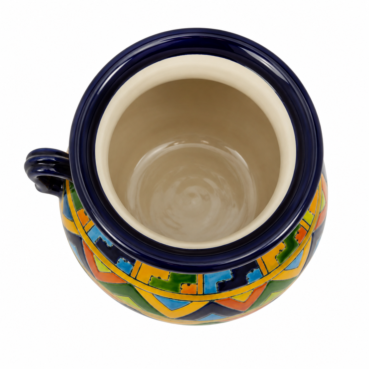 Handcrafted Colorful Geometric Ceramic Vase – Southwest Style
