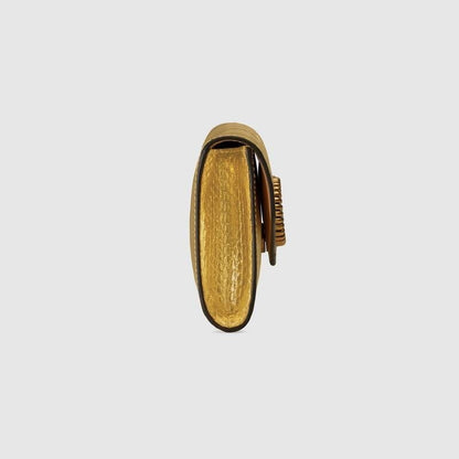 Gucci Broadway Snakeskin Clutch with Double G Gold Snakeskin