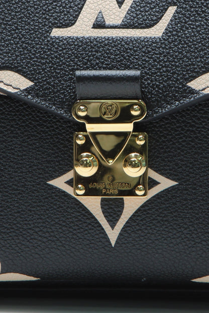 Louis Vuitton Pochette Metis Bicolor Empreinte Black Beige