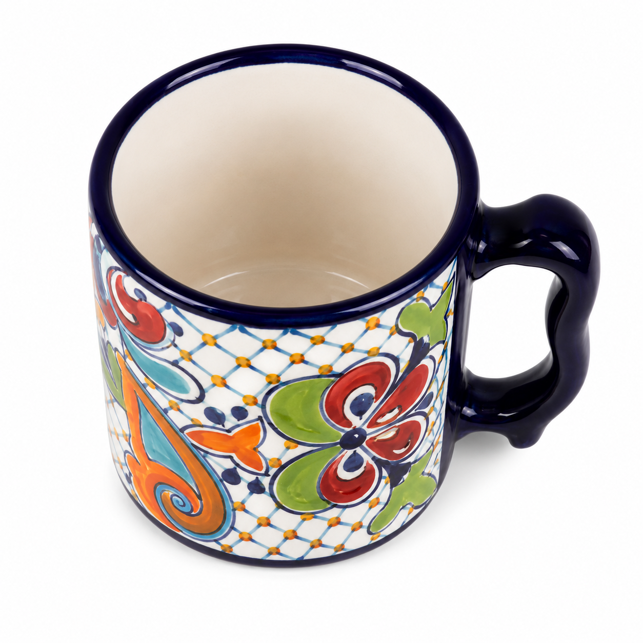 Handcrafted Talavera Ceramic Coffee Mug – Colorful Mexican Pottery Cup