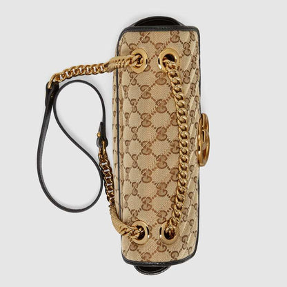 Gucci GG Marmont Medium Shoulder Bag Black Leather