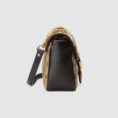 Gucci GG Marmont Medium Shoulder Bag Black Leather