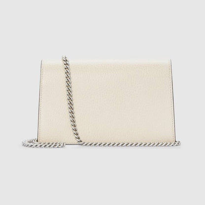 Gucci Dionysus Super Mini Leather Bag White Leather