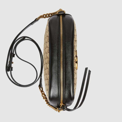 Gucci GG Marmont Medium Shoulder Bag Black Leather